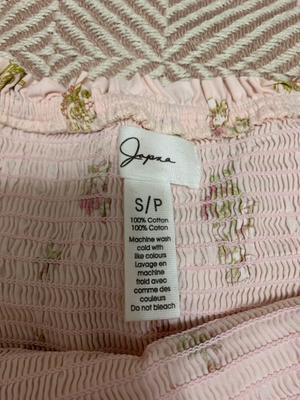 Japna Pink Floral Smocked Maxi Dress spring cottagecore feminine girly cute - Picture 7 of 8